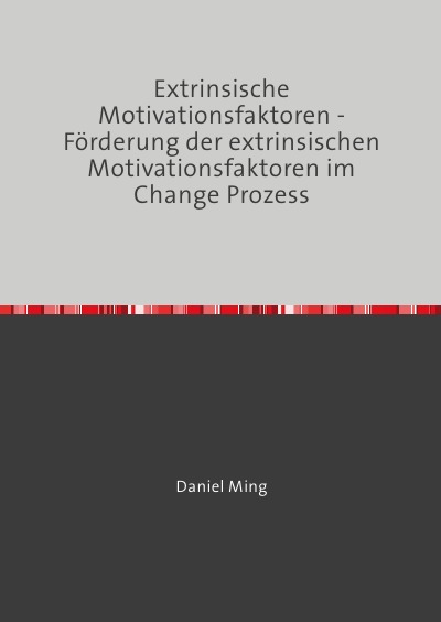 'Extrinsische Motivationsfaktoren – Förderung der extrinsischen Motivationsfaktoren im Change Prozess'-Cover