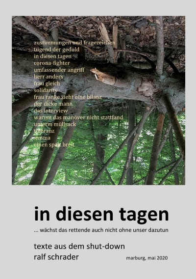 'in diesen tagen… wächst das rettende auch nicht ohne unser dazutun'-Cover
