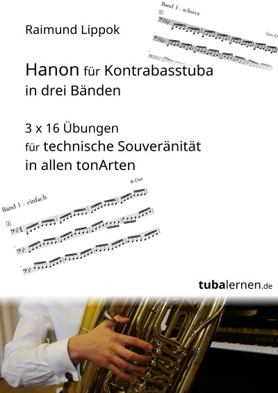 'Cover von Hanon für Kontrabasstuba in drei Bänden'-Cover