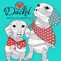Dackel Malbuch für Erwachsene - Hunde Malbuch | Dackel/Dachshunde im Zentangle Mandala Style | Ausmalbücher für Erwachsene - Musterstück Grafik