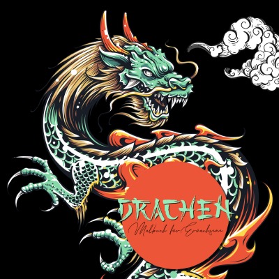 'Cover von Drachen Malbuch für Erwachsene'-Cover