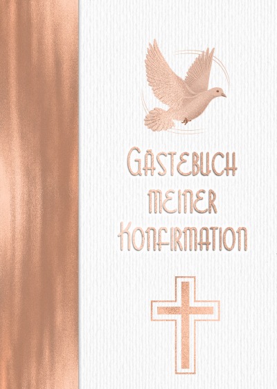 'Cover von Gästebuch meiner Konfirmation – Vintage Rosegold für Mädchen'-Cover