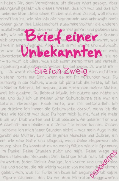 'Brief einer Unbekannten'-Cover