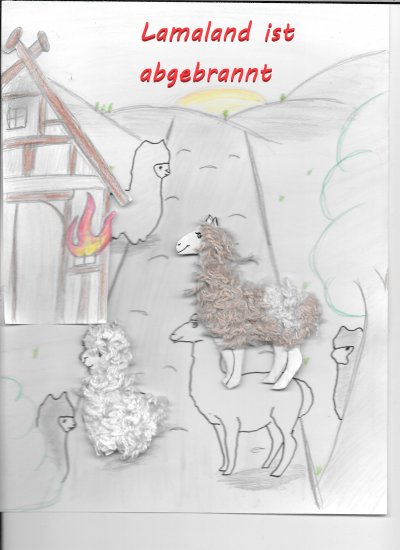 'Lamaland ist abgebrannt'-Cover