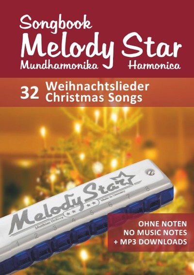 'Liederbuch für die Melody Star Mundharmonika – 32 Weihnachtslieder – Christmas Songs'-Cover