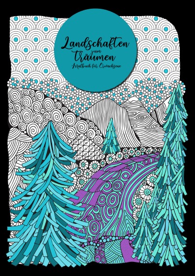 'Cover von Zentangle Landschaften – Malbuch für Erwachsene'-Cover
