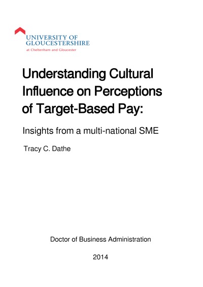 'Understanding Cultural Influence on Perceptions of Performance-Based Pay:'-Cover