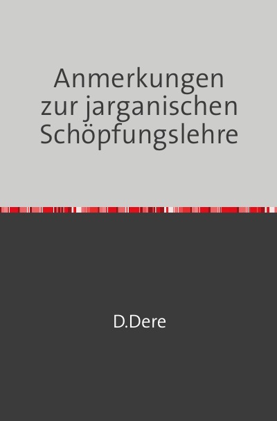 'Cover von Anmerkungen zur jarganischen Schöpfungslehre'-Cover