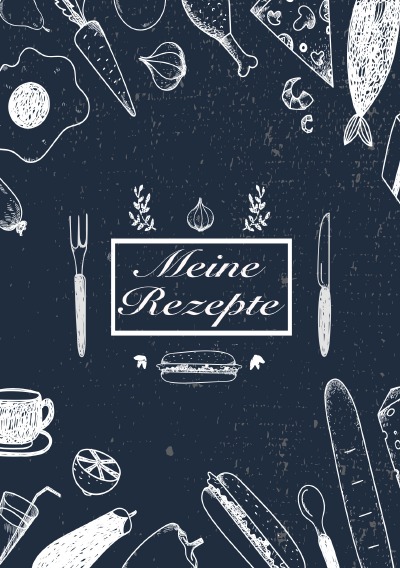 'Cover von Meine Rezepte: Rezeptbuch zum Selberschreiben – Rezept Notizbuch – Rezeptbuch zum Selbst Schreiben – Kochbuch zum Selberschreiben'-Cover