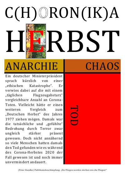 'C(H)ORON(IK)A HERBST [ANARCHIE | CHAOS | TOD]'-Cover