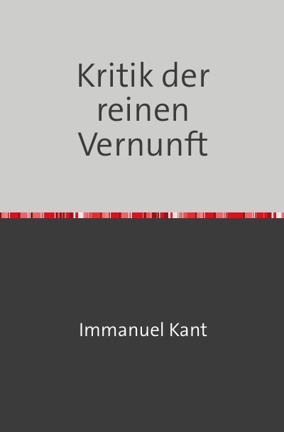 'Kritik der reinen Vernunft'-Cover