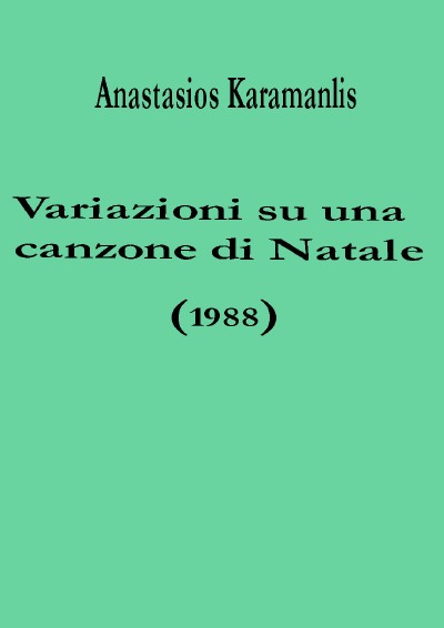 'Cover von Variazioni su una canzone di Natale'-Cover