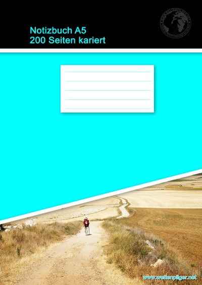 'Cover von Notizbuch A5 200 Seiten kariert (Hardcover Türkis)'-Cover