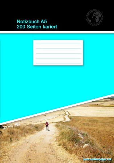 'Cover von Notizbuch A5 200 Seiten kariert (Softcover Türkis)'-Cover