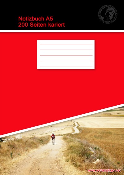 'Cover von Notizbuch A5 200 Seiten kariert (Hardcover Rot)'-Cover