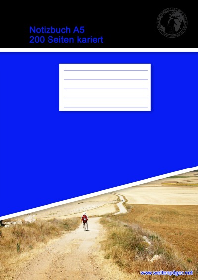 'Cover von Notizbuch A5 200 Seiten kariert (Hardcover Blau)'-Cover