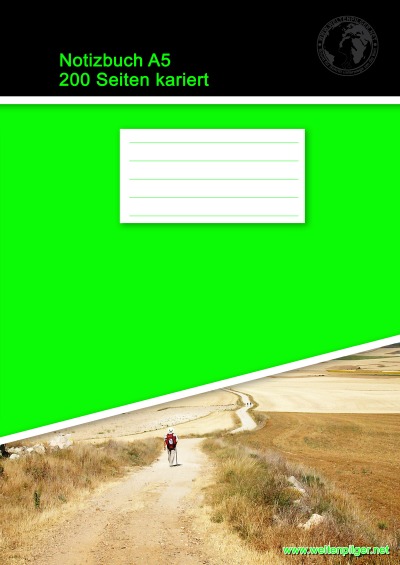 'Cover von Notizbuch A5 200 Seiten kariert (Hardcover Grün)'-Cover