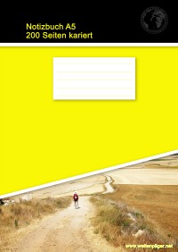 Notizbuch A5 200 Seiten kariert (Hardcover Gelb) - Christian Brondke