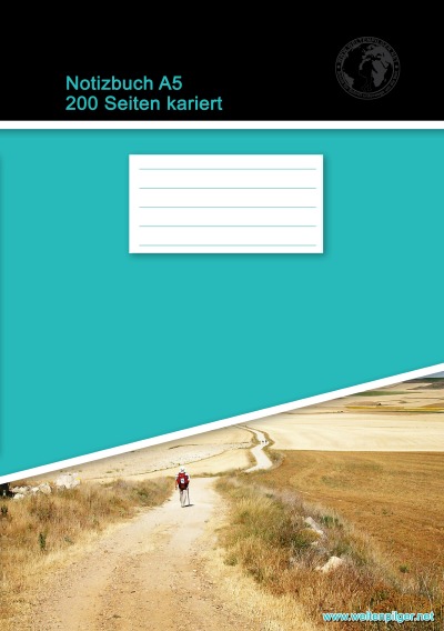 'Cover von Notizbuch A5 200 Seiten kariert (Softcover Petrol)'-Cover