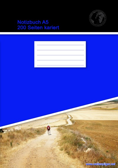 'Cover von Notizbuch A5 200 Seiten kariert (Softcover Blau)'-Cover