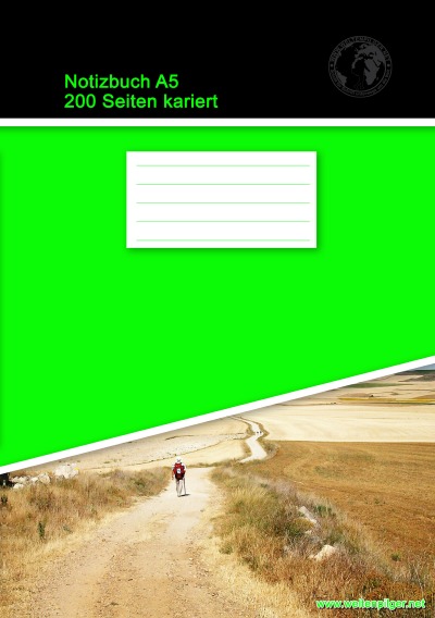 'Cover von Notizbuch A5 200 Seiten kariert (Softcover Grün)'-Cover