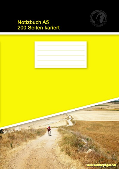 'Cover von Notizbuch A5 200 Seiten kariert (Softcover Gelb)'-Cover