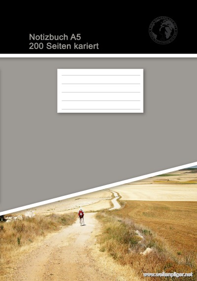 'Cover von Notizbuch A5 200 Seiten kariert (Softcover Grau)'-Cover