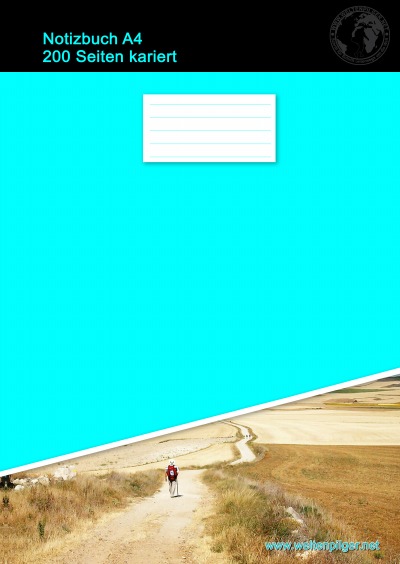 'Cover von Notizbuch A4 200 Seiten kariert (Hardcover Türkis)'-Cover