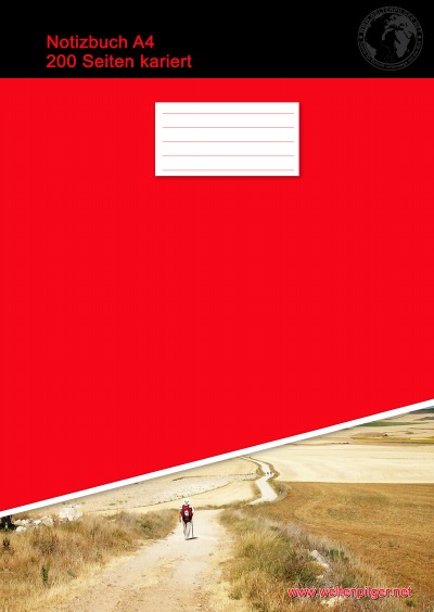 'Notizbuch A4 200 Seiten kariert (Hardcover Rot)'-Cover