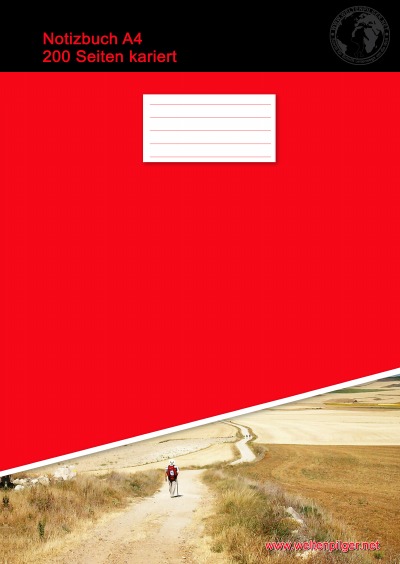 'Cover von Notizbuch A4 200 Seiten kariert (Hardcover Rot)'-Cover
