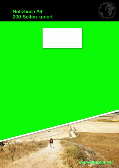 'Notizbuch A4 200 Seiten kariert (Hardcover Grün)'-Cover