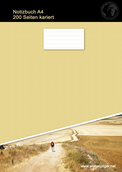 'Notizbuch A4 200 Seiten kariert (Hardcover Khaki)'-Cover