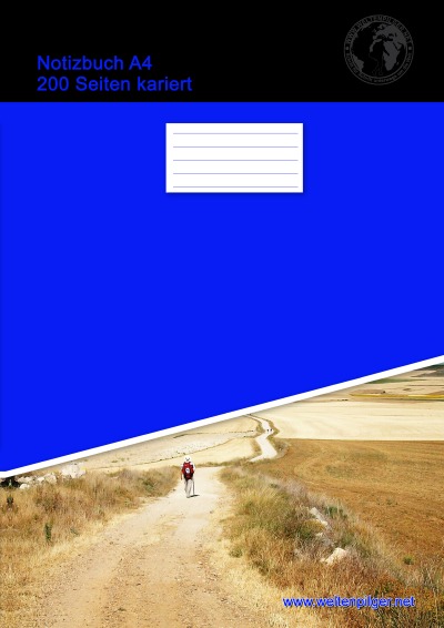 'Cover von Notizbuch A4 200 Seiten kariert (Softcover Blau)'-Cover