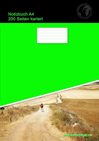 'Notizbuch A4 200 Seiten kariert (Softcover Grün)'-Cover