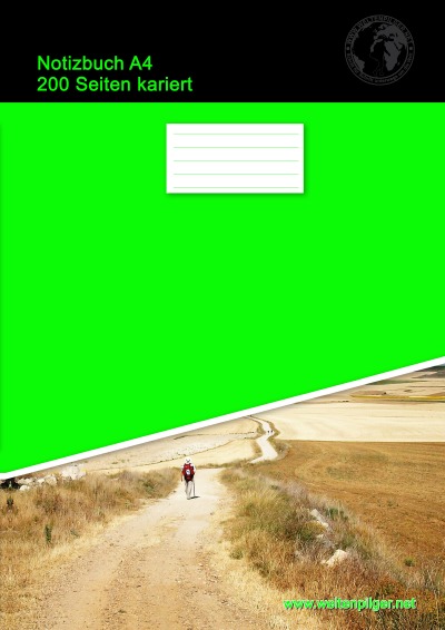 'Cover von Notizbuch A4 200 Seiten kariert (Softcover Grün)'-Cover