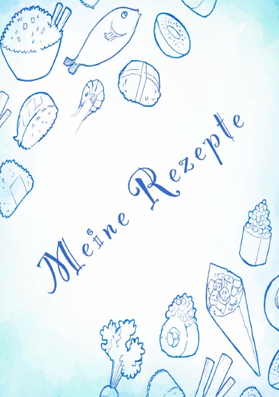 'Cover von Meine Rezepte: Rezeptbuch zum Selberschreiben – Rezept Notizbuch – Rezeptbuch zum Selbst Schreiben – Kochbuch zum Selberschreiben'-Cover