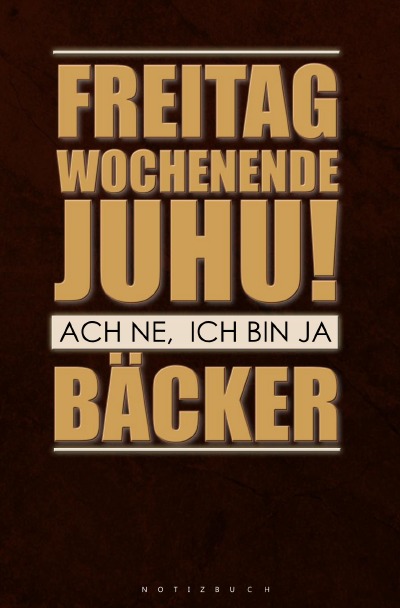 'Cover von Notizbuch für Bäcker'-Cover