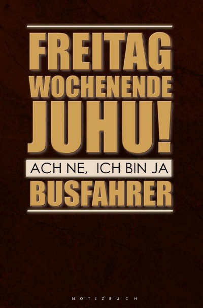 'Notizbuch für Busfahrer'-Cover