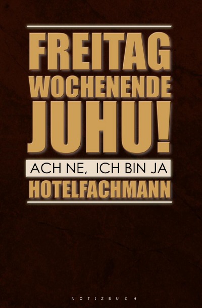 'Cover von Notizbuch für Hotelfachmänner, Hotelfachmann'-Cover