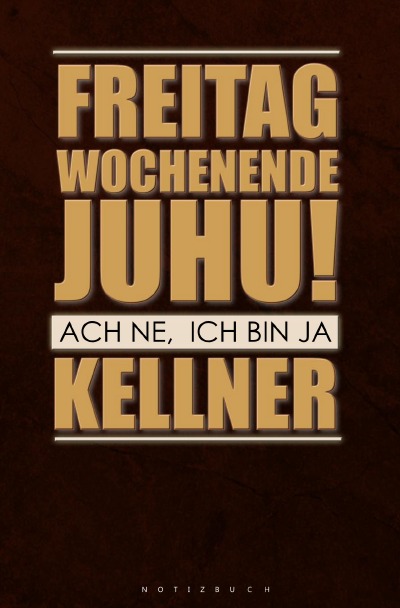 'Notizbuch für Kellner'-Cover