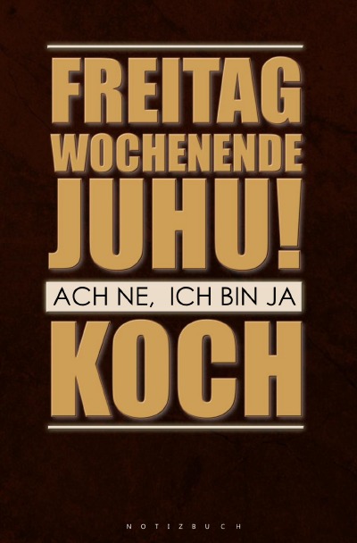'Notizbuch für Köche'-Cover