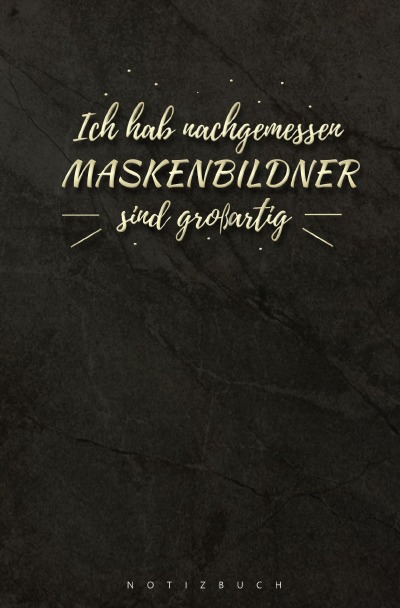 'Cover von Notizbuch für Maskenbildner'-Cover