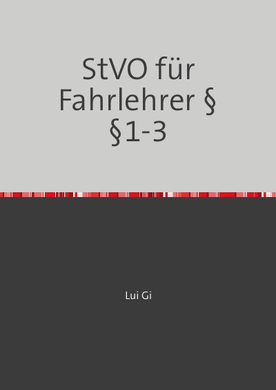 'StVO für Fahrlehrer §§1-3'-Cover