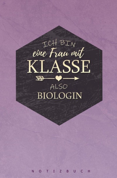 'Notizbuch für eine Biologin'-Cover
