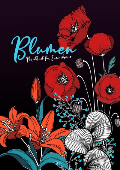 'Cover von Blumen Malbuch für Erwachsene'-Cover