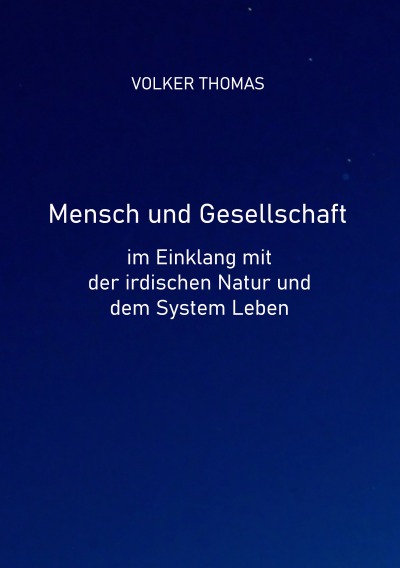 'Cover von Mensch und Gesellschaft im Einklang mit der irdischen Natur und dem System Leben'-Cover