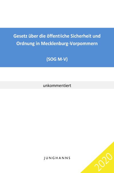 'Cover von Gesetz über die öffentliche Sicherheit und Ordnung in Mecklenburg-Vorpommern'-Cover