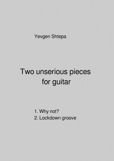 'Cover von Two unserious pieces for guitar'-Cover
