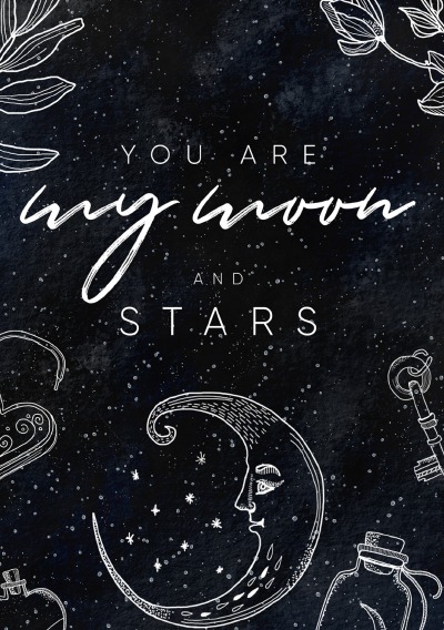 'Cover von Notizbuch, Bullet Journal, Journal, Planer, Tagebuch „My Moon & Stars“'-Cover