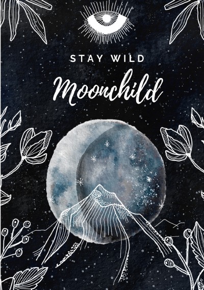 'Cover von Notizbuch, Bullet Journal, Journal, Planer, Tagebuch „Stay Wild Moonchild“'-Cover